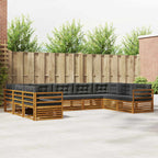 Conjunto de sofás de exterior 5 pcs Blanco 249 x 122,5 x 73 cm