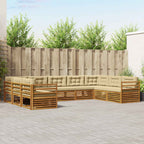 Conjunto de sofás de exterior 5 pcs Blanco 249 x 122,5 x 73 cm