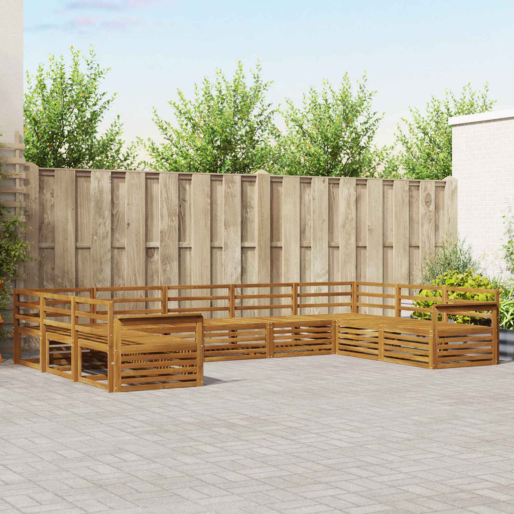 Conjunto de sofás de exterior 5 pcs Blanco 249 x 122,5 x 73 cm