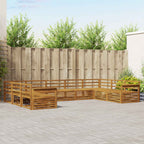 Conjunto de sofás de exterior 5 pcs Blanco 249 x 122,5 x 73 cm