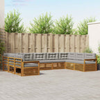 Conjunto de sofás de exterior 5 pcs Blanco 249 x 122,5 x 73 cm