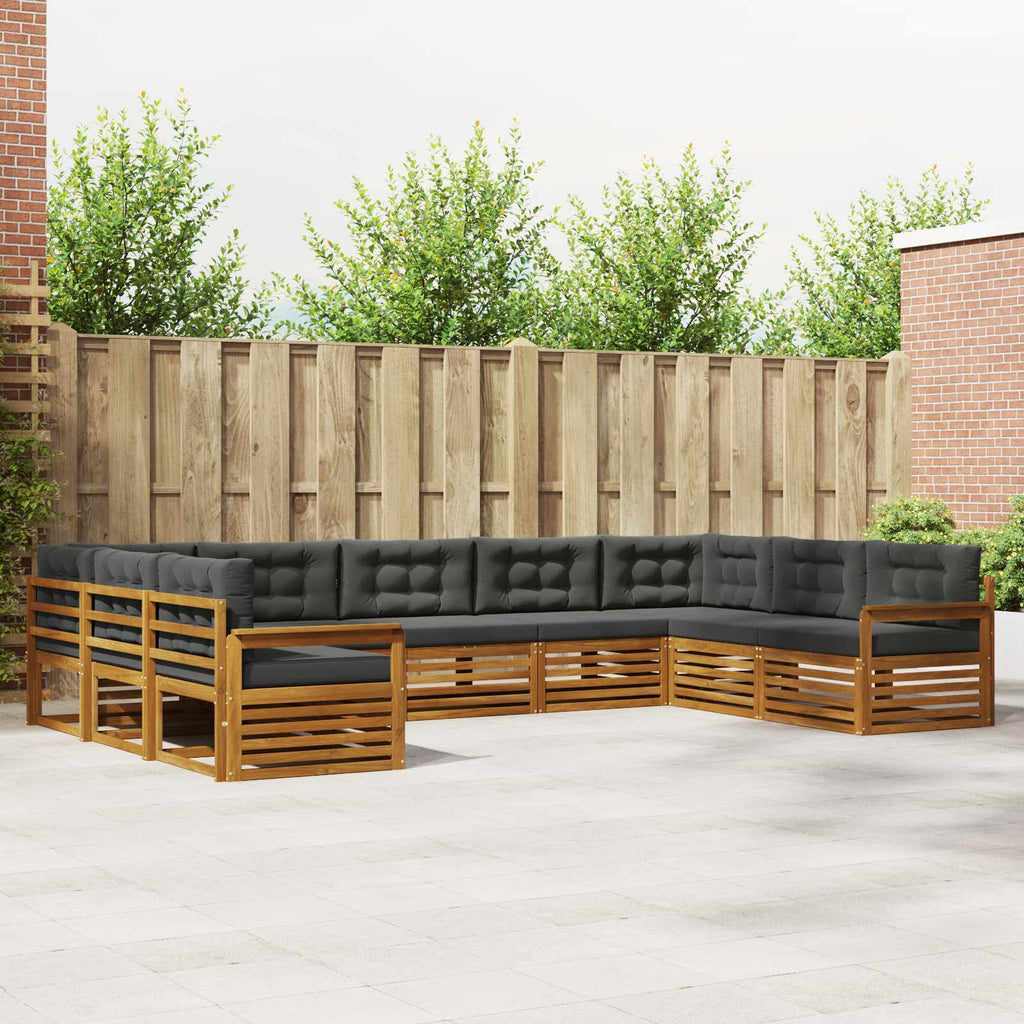 Conjunto de sofás de exterior 5 pcs Blanco 249 x 122,5 x 73 cm