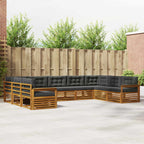 Conjunto de sofás de exterior 5 pcs Blanco 249 x 122,5 x 73 cm