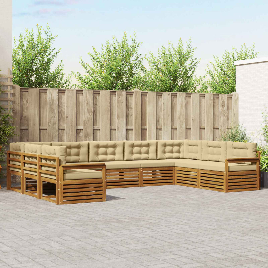 Conjunto de sofás de exterior 5 pcs Blanco 249 x 122,5 x 73 cm