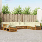Conjunto de sofás de exterior 5 pcs Blanco 249 x 122,5 x 73 cm