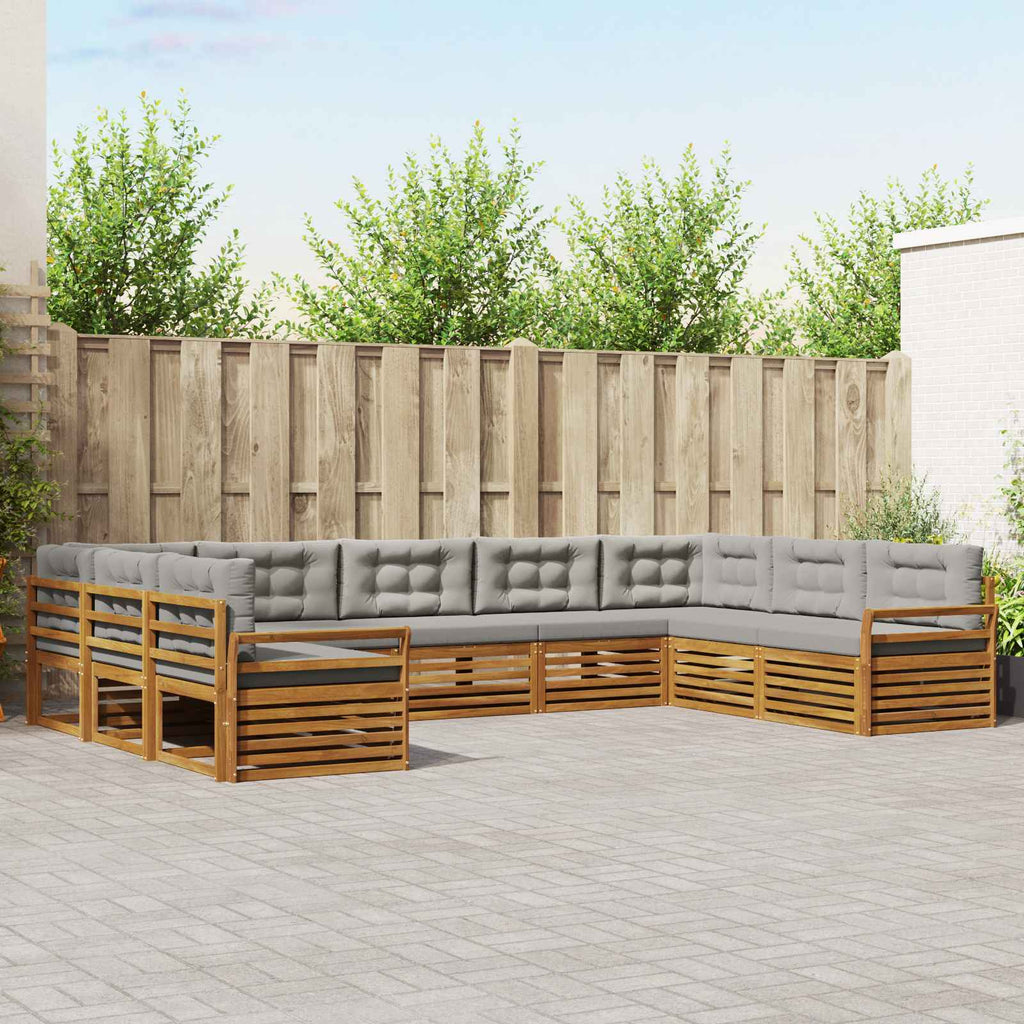 Conjunto de sofás de exterior 5 pcs Blanco 249 x 122,5 x 73 cm