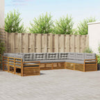 Conjunto de sofás de exterior 5 pcs Blanco 249 x 122,5 x 73 cm