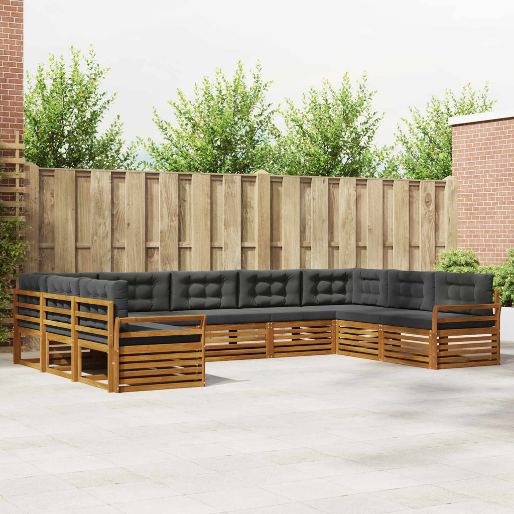 Conjunto de sofás de exterior 5 pcs Blanco 249 x 122,5 x 73 cm