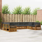 Conjunto de sofás de exterior 5 pcs Blanco 249 x 122,5 x 73 cm