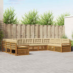 Conjunto de sofás de exterior 5 pcs Blanco 249 x 122,5 x 73 cm