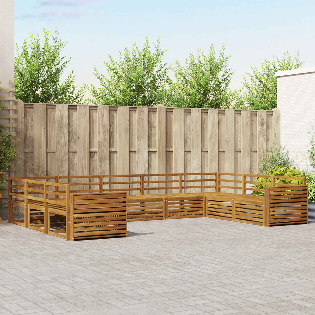 Conjunto de sofás de exterior 5 pcs Blanco 249 x 122,5 x 73 cm