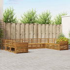 Conjunto de sofás de exterior 5 pcs Blanco 249 x 122,5 x 73 cm