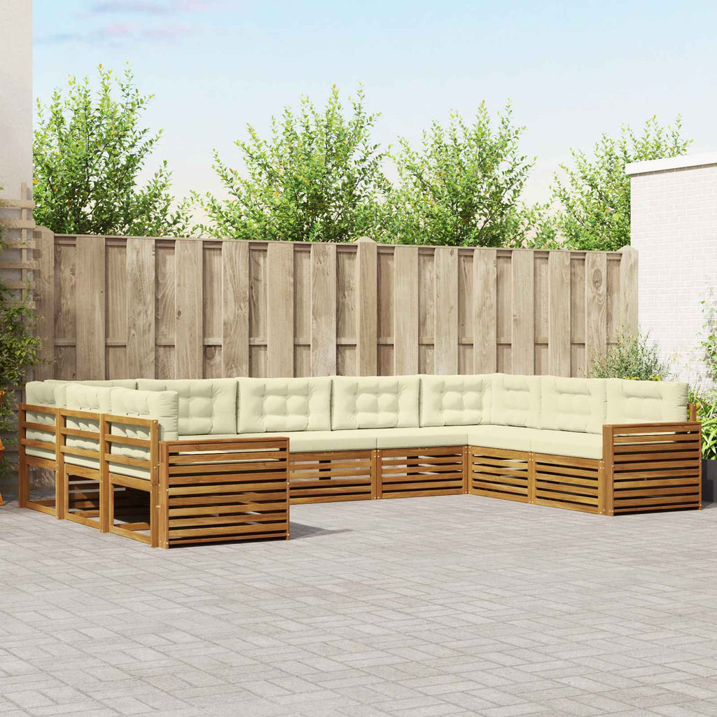 Conjunto de sofás de exterior 5 pcs Blanco 249 x 122,5 x 73 cm