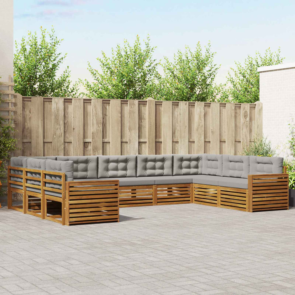 Conjunto de sofás de exterior 5 pcs Blanco 249 x 122,5 x 73 cm