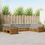 Conjunto de sofás de exterior 5 pcs Blanco 249 x 122,5 x 73 cm