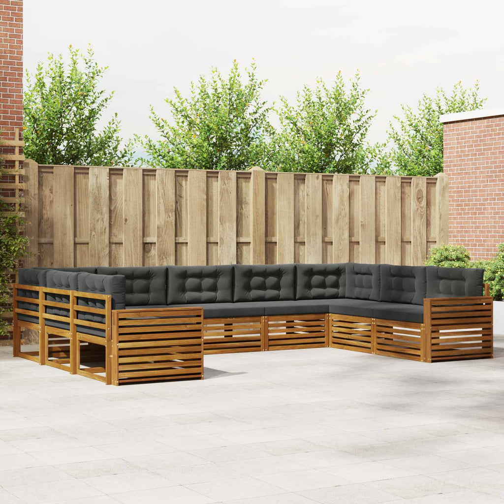 Conjunto de sofás de exterior 5 pcs Blanco 249 x 122,5 x 73 cm