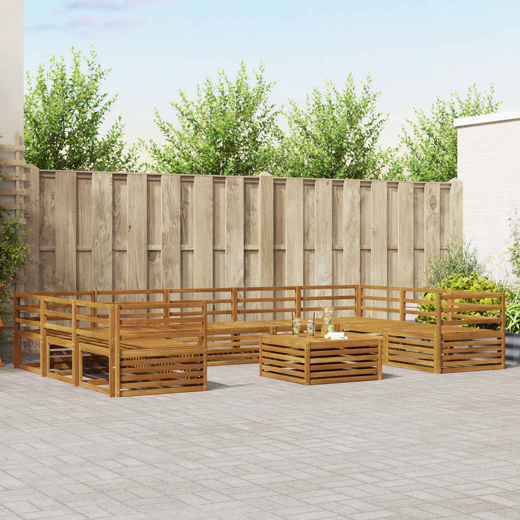 Conjunto de sofás de exterior 10 pcs Blanco y Antracita