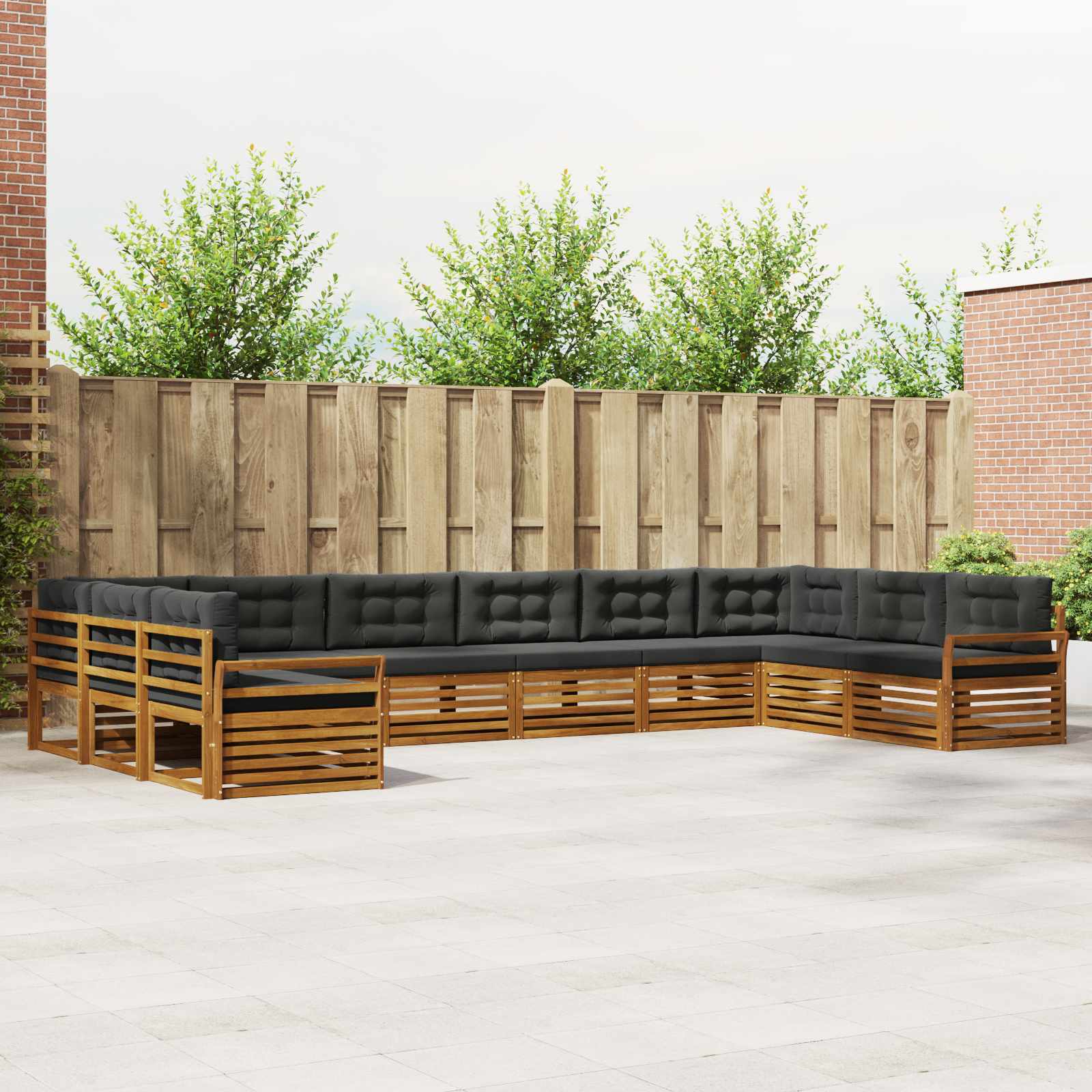 Conjunto de sofás de exterior 4 pcs