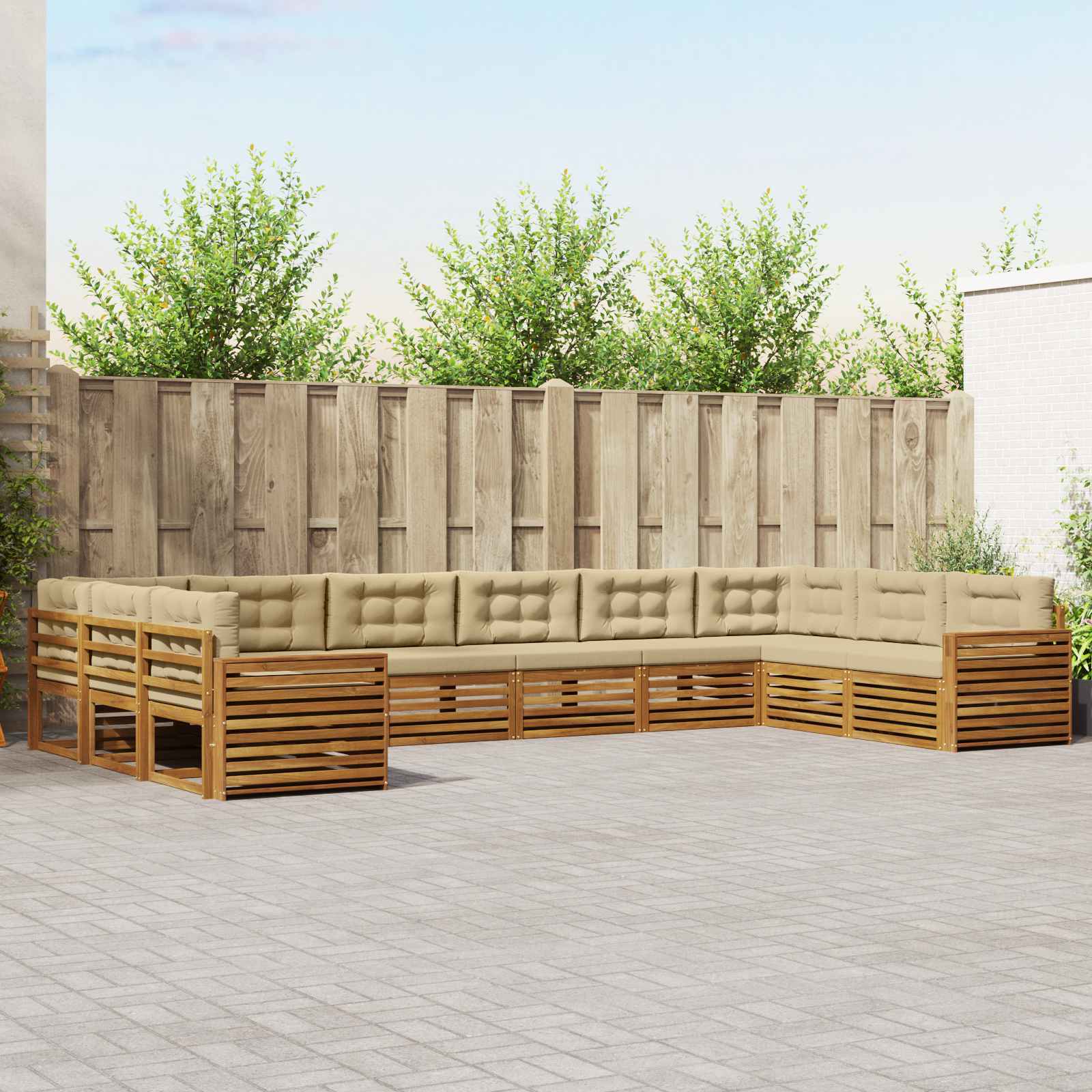 Conjunto de sofás de exterior 4 pcs