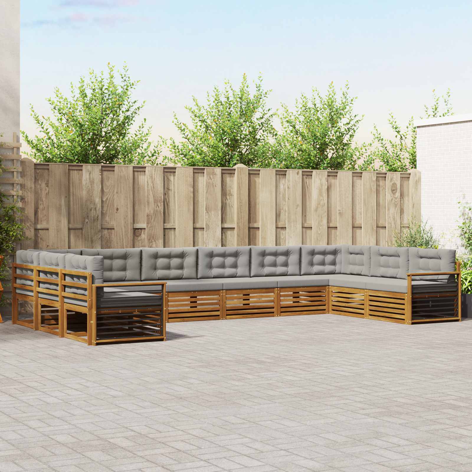 Conjunto de sofás de exterior 4 pcs