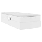 Cama con almacenamiento y colchón 100 x 200 cm Cuero sintético