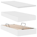 Cama con almacenamiento y colchón 100 x 200 cm Cuero sintético