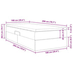 Cama con almacenamiento y colchón 100 x 200 cm Cuero sintético