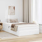 Cama com arrumação e colchão 100 x 200 cm Couro sintético
