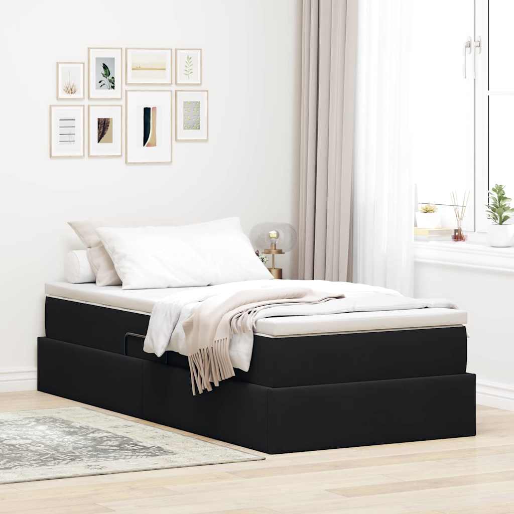 Cama com arrumação e colchão Azul 120 x 190 cm Veludo