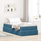 Cama com arrumação e colchão Azul 120 x 190 cm Veludo