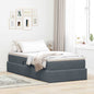 Cama com arrumação e colchão Azul 120 x 190 cm Veludo