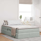 Cama com arrumação e colchão Azul 120 x 190 cm Veludo