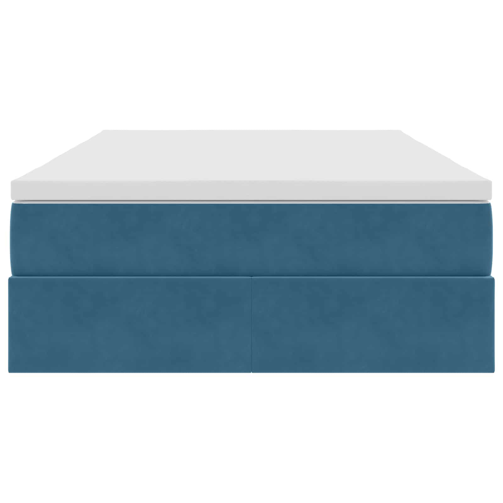 Cama con almacenamiento y colchón Azul 120 x 190 cm Terciopelo