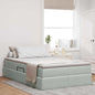 Cama com arrumação e colchão Azul 120 x 190 cm Veludo