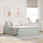 Cama com arrumação e colchão Azul 120 x 190 cm Veludo