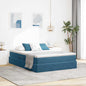 Cama com arrumação e colchão Azul 120 x 190 cm Veludo