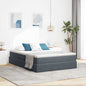 Cama com arrumação e colchão Azul 120 x 190 cm Veludo