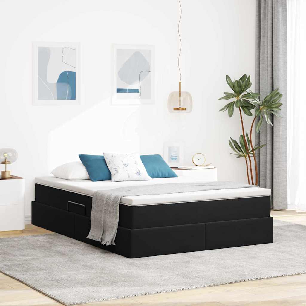 Cama com arrumação e colchão Azul 120 x 190 cm Veludo