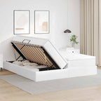Cama con almacenamiento y colchón 180 x 200 cm Cuero sintético