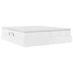 Cama con almacenamiento y colchón 180 x 200 cm Cuero sintético