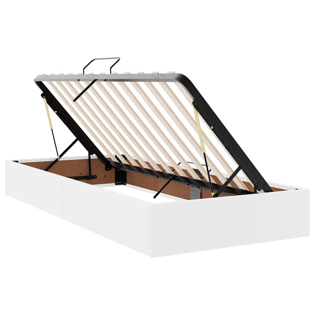 Cama con almacenamiento y colchón 180 x 200 cm Cuero sintético