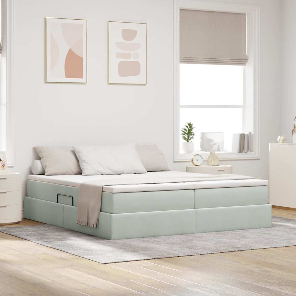 Bed with storage and mattress 180 x 200 cm Faux Leather