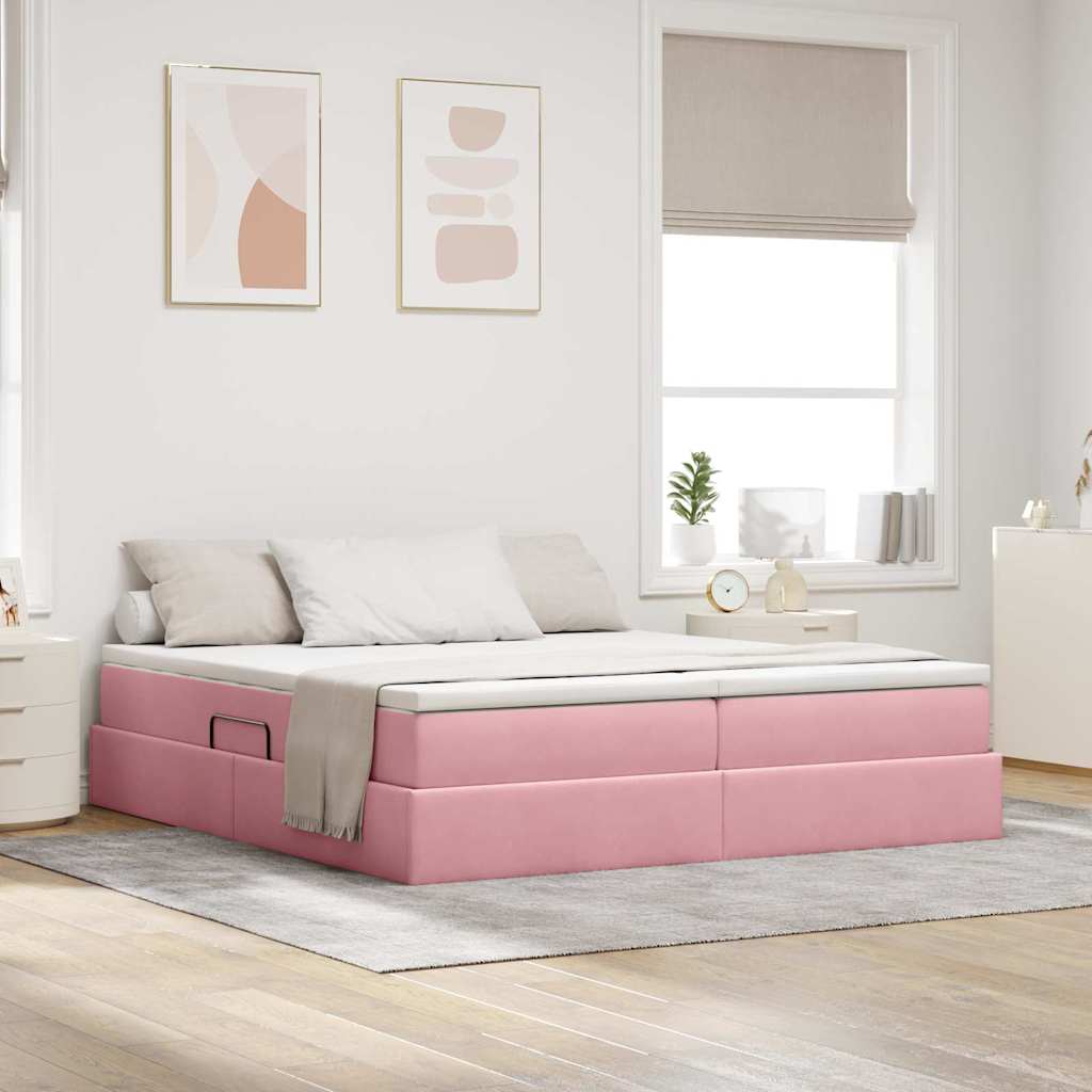 Bed with storage and mattress 180 x 200 cm Faux Leather