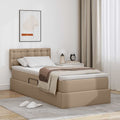 Cama con almacenamiento y colchón Capuchino 100 x 200 cm
