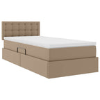 Cama con almacenamiento y colchón Capuchino 100 x 200 cm