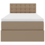 Cama con almacenamiento y colchón Capuchino 100 x 200 cm