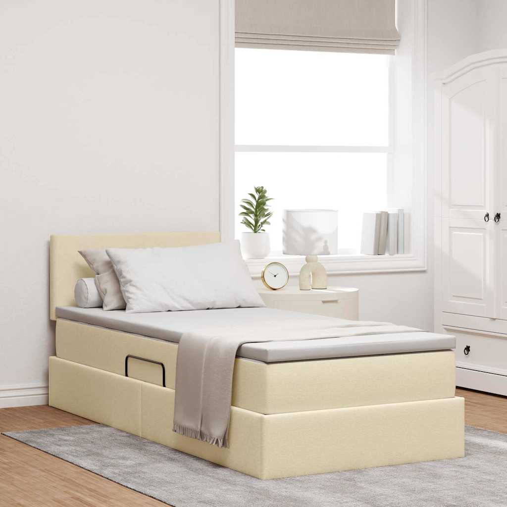 Cama com arrumação e colchão Azul 100 x 200 cm