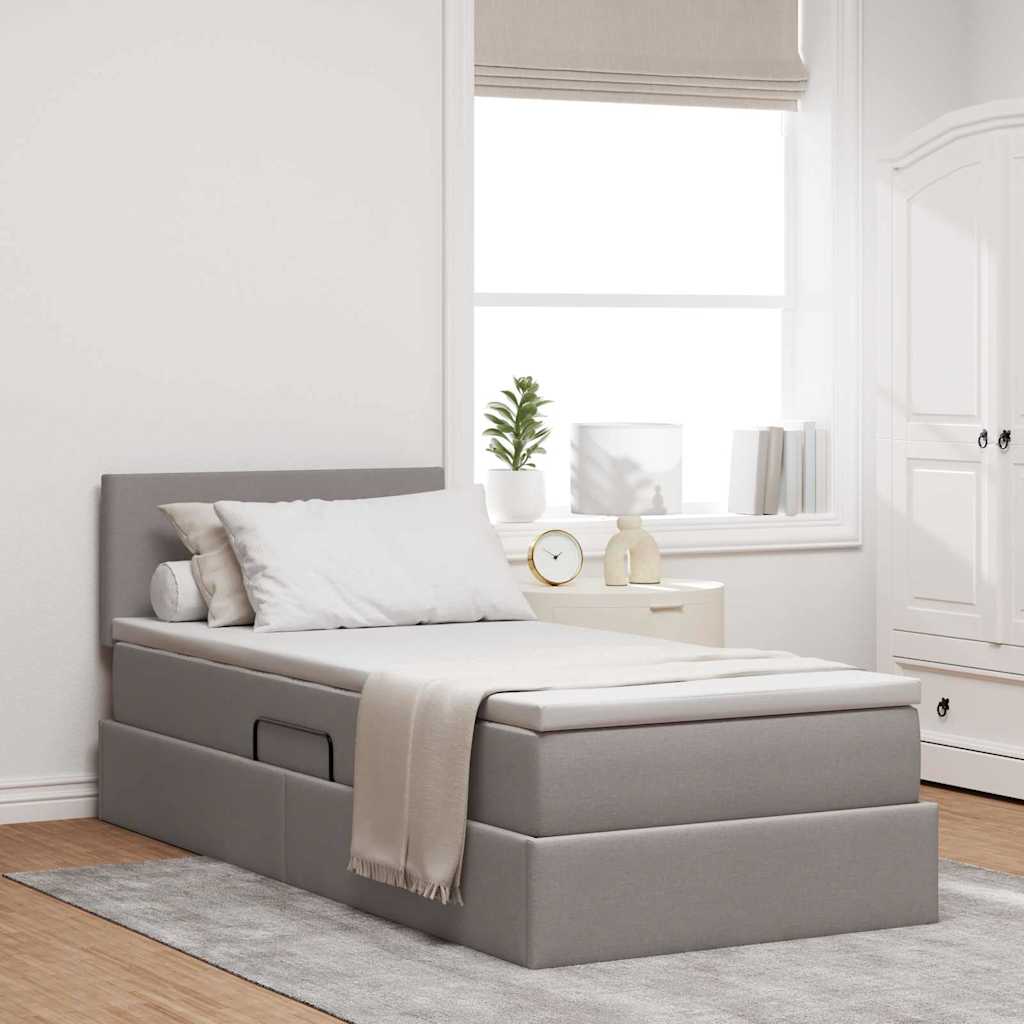 Cama com arrumação e colchão Azul 100 x 200 cm