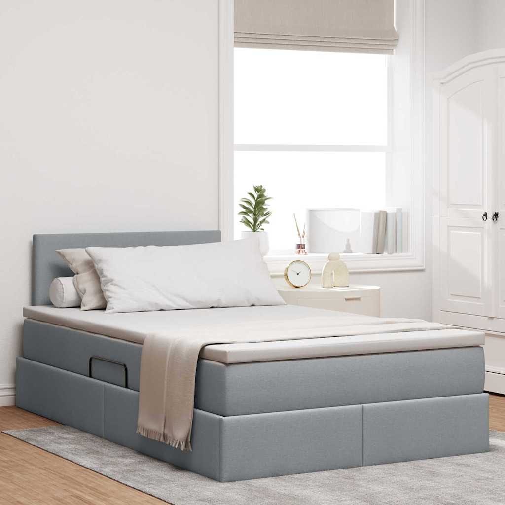 Cama com arrumação e colchão Azul 100 x 200 cm