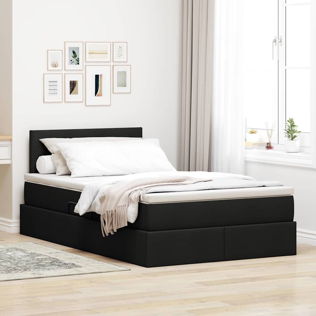 Cama com arrumação e colchão Azul 100 x 200 cm